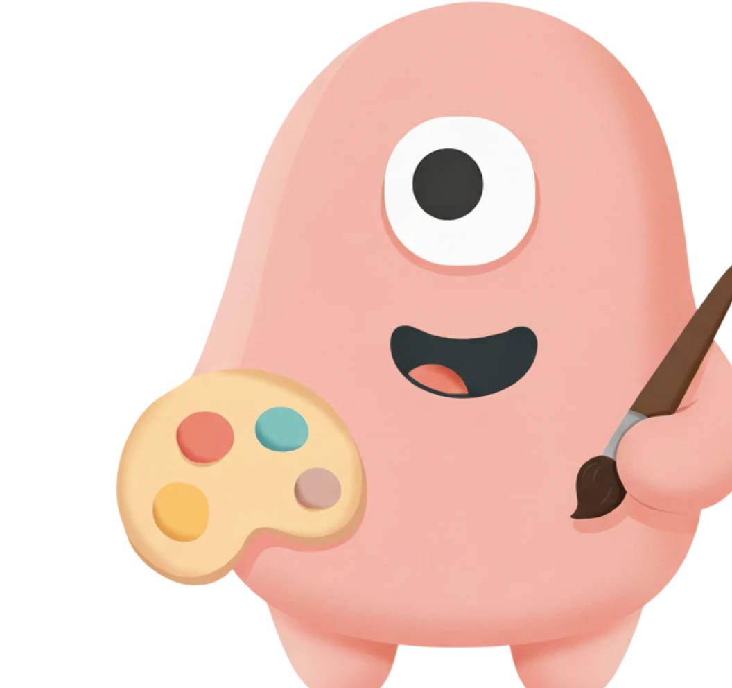Blobee painter illustration